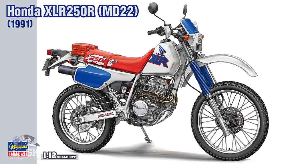 Hasegawa – 1/12 Honda XLR250R (MD22) (1991) Plastic Model (Licensed) — Artist design · Hasegawa
